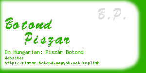 botond piszar business card