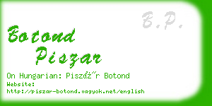 botond piszar business card